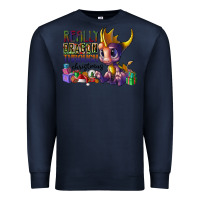 Navy real dragon through christmas Premium Sweatshirt - CowhideDigitalArt