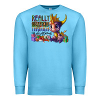 Ocean Blue real dragon through christmas Premium Sweatshirt - CowhideDigitalArt