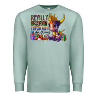 Seafoam real dragon through christmas Premium Sweatshirt - CowhideDigitalArt
