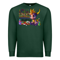 Sports Green real dragon through christmas Premium Sweatshirt - CowhideDigitalArt