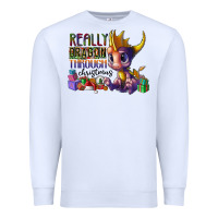White real dragon through christmas Premium Sweatshirt - CowhideDigitalArt