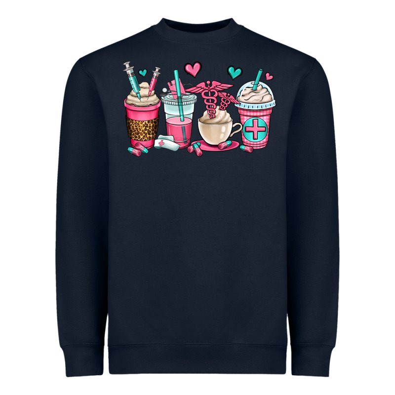 Nurse Coffee Cups Heavyweight Sweatshirt by OliviaCreatesArt | Teevron