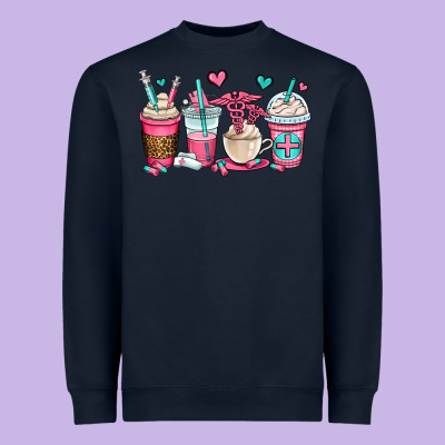 Nurse Coffee Cups Heavyweight Sweatshirt Designed By Oliviacreatesart