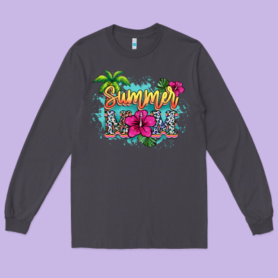 Summer Mom Long Sleeve Tee Designed By Howdyjamesfarm