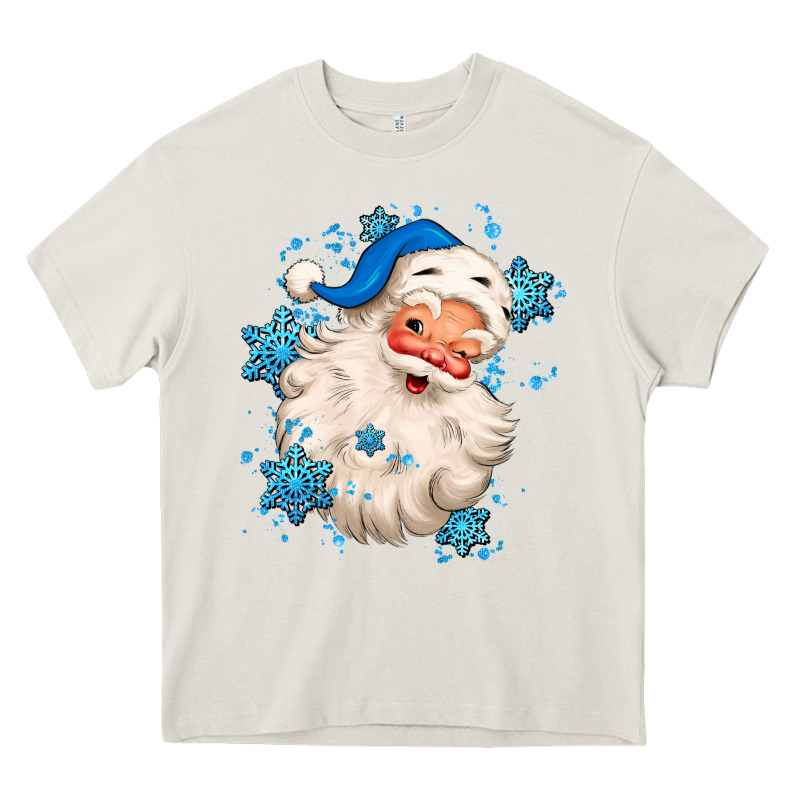 Winter Christmas Santa Claus Heavy Core Tee by MaliasSmallBusiness | Teevron