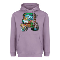 Lavender Happy Easter Heavyweight Hoodie - CowhideDigitalArt