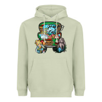 Matcha Happy Easter Heavyweight Hoodie - CowhideDigitalArt