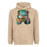 Mushroom Happy Easter Heavyweight Hoodie - CowhideDigitalArt