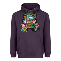 Plum Happy Easter Heavyweight Hoodie - CowhideDigitalArt
