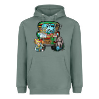 Sage Happy Easter Heavyweight Hoodie - CowhideDigitalArt