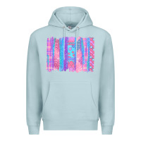 Blue Mist Pink Easter Brushstrokes Premium Hoodie - BundleAndBundleShop