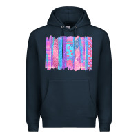 Navy Pink Easter Brushstrokes Premium Hoodie - BundleAndBundleShop
