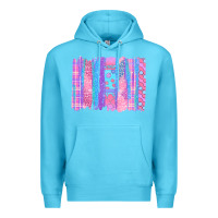 Ocean Blue Pink Easter Brushstrokes Premium Hoodie - BundleAndBundleShop