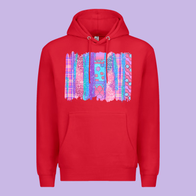 Pink Easter Brushstrokes Premium Hoodie Designed By Bundleandbundleshop