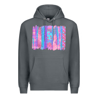 Rock Pink Easter Brushstrokes Premium Hoodie - BundleAndBundleShop