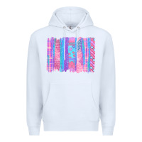 White Pink Easter Brushstrokes Premium Hoodie - BundleAndBundleShop