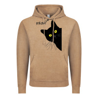 Vintage Coffee black cat day halloween black cat meow Vintage Hoodie - tuanDangUi