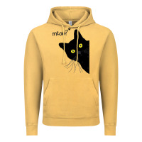 Vintage Mustard black cat day halloween black cat meow Vintage Hoodie - tuanDangUi