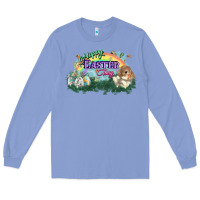Colony Blue Happy Easter Day rainbow Long Sleeve Tee - HowdyJamesFarm
