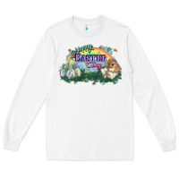White Happy Easter Day rainbow Long Sleeve Tee - HowdyJamesFarm
