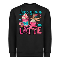 Black love you a latte Heavyweight Sweatshirt - OliviaCreatesArt