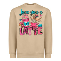 Love You A Latte Heavyweight Sweatshirt | Teevron