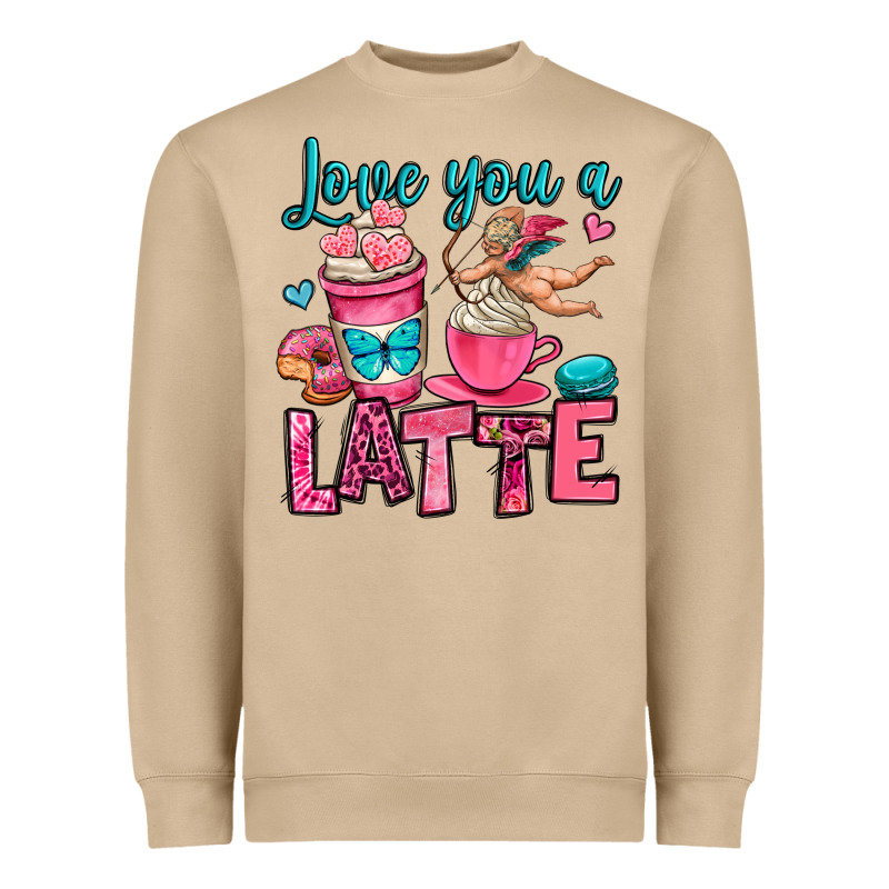 Love You A Latte Heavyweight Sweatshirt by OliviaCreatesArt | Teevron