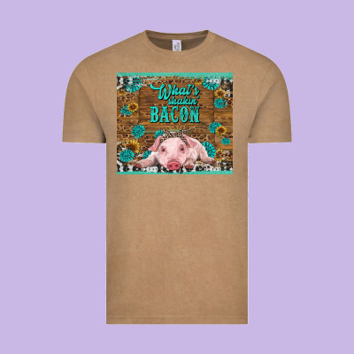 Whats Shakin Bacon Baby Pig Vintage Tee Designed By Ranaportraitstore