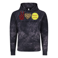 Cloud Black Peace Love Softball Vintage Hoodie - Bettercallsaul