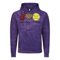 Peace Love Softball Vintage Hoodie | Teevron