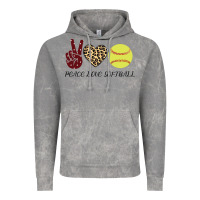 Cloud Rock Peace Love Softball Vintage Hoodie - Bettercallsaul