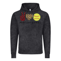 Vintage Black Peace Love Softball Vintage Hoodie - Bettercallsaul