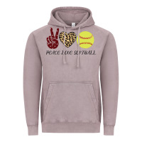 Vintage Zinc Peace Love Softball Vintage Hoodie - Bettercallsaul