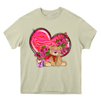 Mossy valentines heart with bear Heavy Core Tee - NancyCooperArtShop