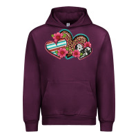Mauve Wine easter spring western hearts Urban Hoodie - Artiststas