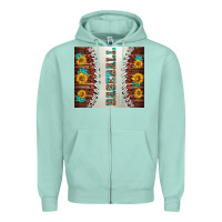 Seafoam baseball with sunflower and gemstone tumbler Zipper Hoodie - BundleAndBundleShop