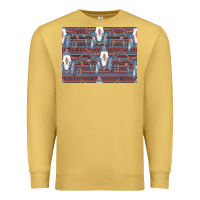 Antique Gold Bull Skull Pattern Premium Sweatshirt - CowhideDigitalArt