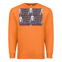 Carrot Bull Skull Pattern Premium Sweatshirt - CowhideDigitalArt