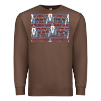 Chestnut Bull Skull Pattern Premium Sweatshirt - CowhideDigitalArt