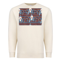 Sandshell Bull Skull Pattern Premium Sweatshirt - CowhideDigitalArt