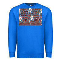 True Royal Bull Skull Pattern Premium Sweatshirt - CowhideDigitalArt