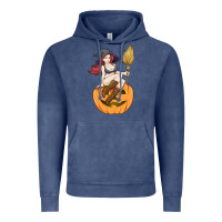 Vintage Denim sexy witch halloween costume blackcraft pumpkin wi Vintage Hoodie - tuanDangUi