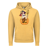 Vintage Mustard sexy witch halloween costume blackcraft pumpkin wi Vintage Hoodie - tuanDangUi