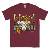Burgundy Western Blessed Mom Baby Calf Classic Tee - LillyAllenDesigns