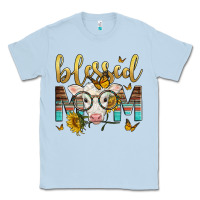 Dusty Blue Western Blessed Mom Baby Calf Classic Tee - LillyAllenDesigns
