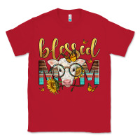 Red Western Blessed Mom Baby Calf Classic Tee - LillyAllenDesigns