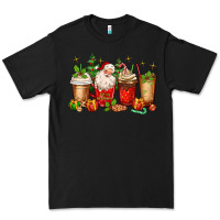Black Christmas Santa coffee cups Premium Tee - MaliasSmallBusiness