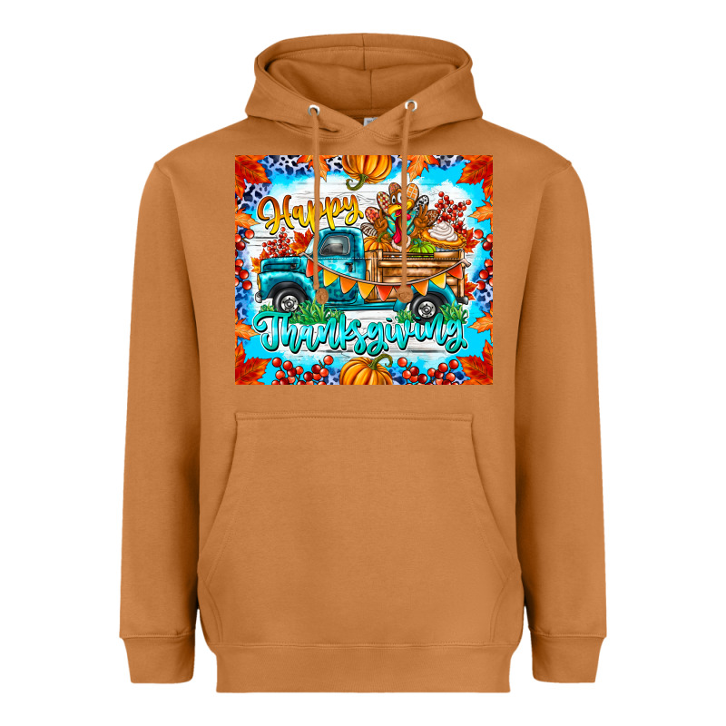 Happy Thanksgiving Heavyweight Hoodie by CowhideDigitalArt | Teevron