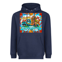 Navy happy thanksgiving Heavyweight Hoodie - CowhideDigitalArt