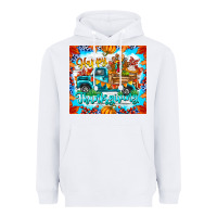 White happy thanksgiving Heavyweight Hoodie - CowhideDigitalArt
